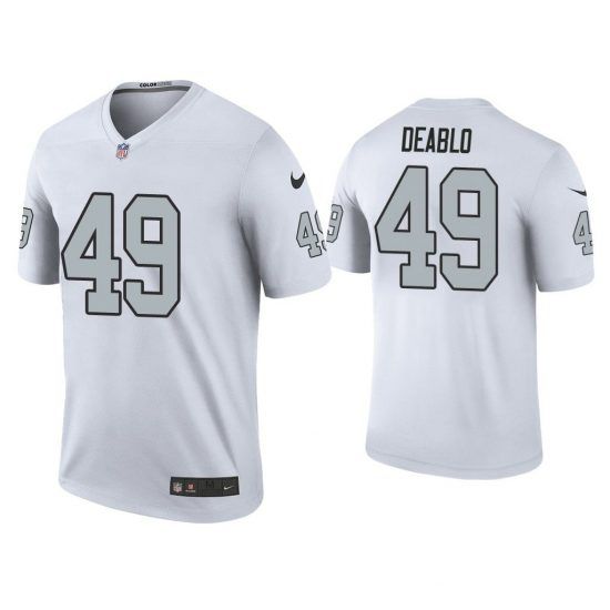 Men Oakland Raiders 49 Divine Deablo Nike White Color Rush Legend NFL Jersey